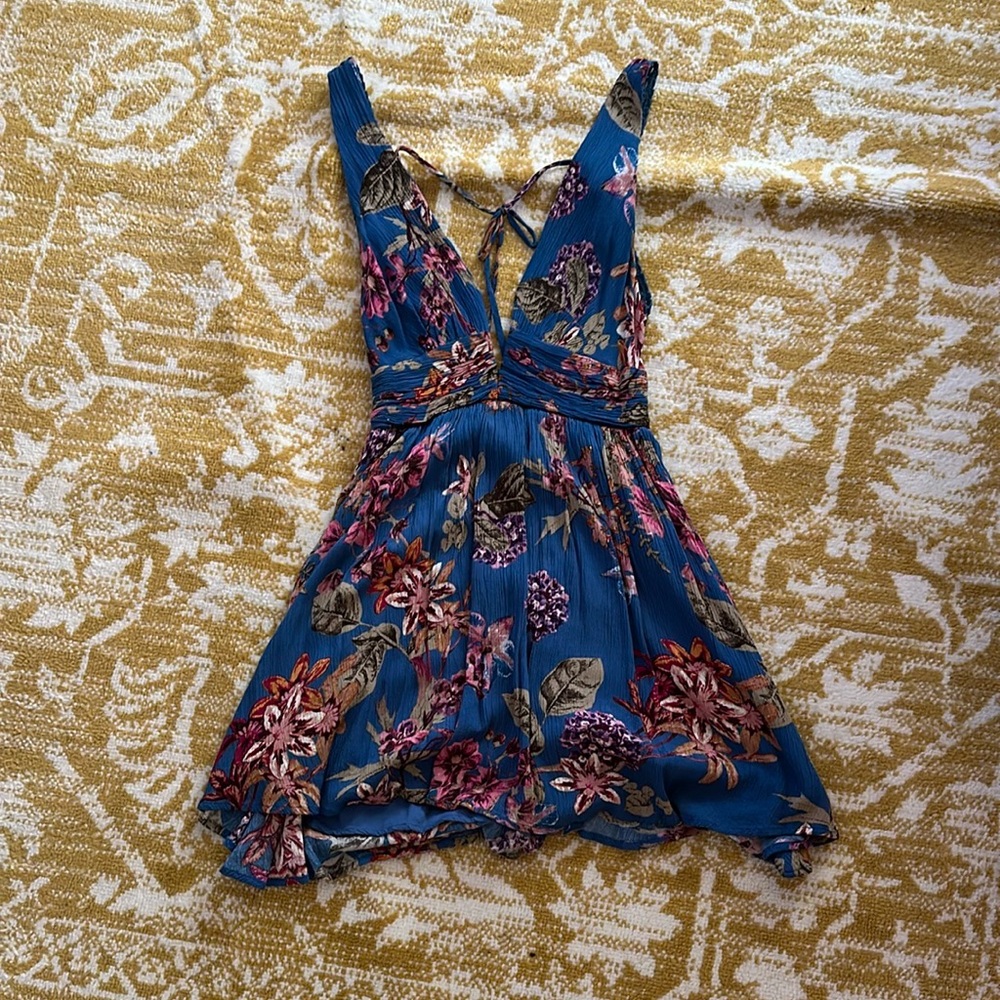 Floral Open Back Dress